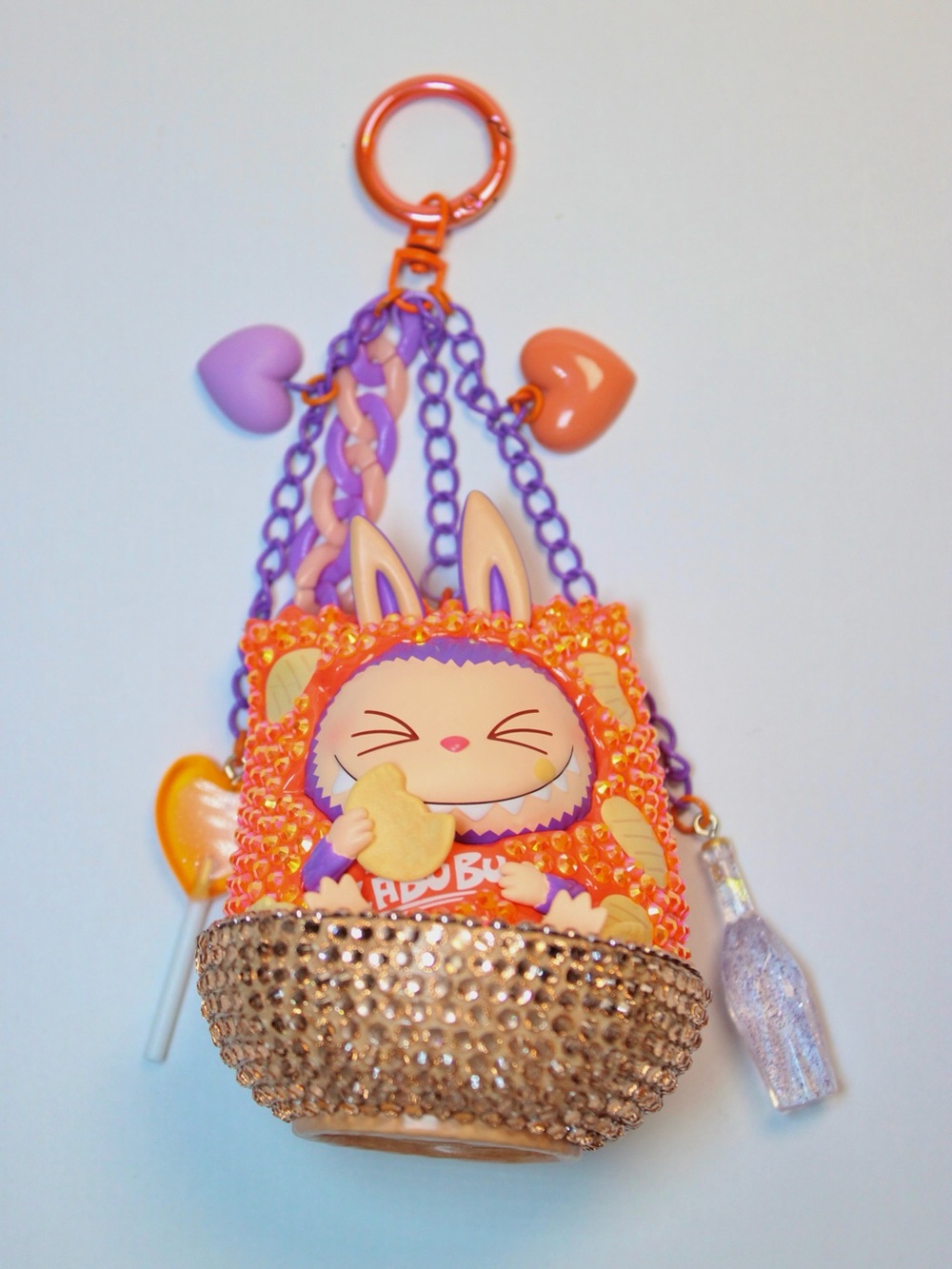 Wacky Mart Bedazzled Bag Charm - Chips